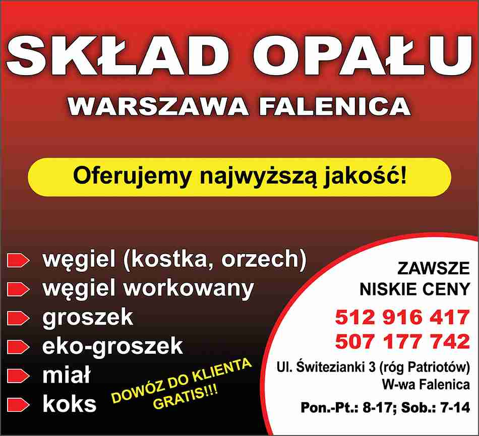 SKŁAD OPAŁU - eko groszek JÓZEFÓW eko groszek JÓZEFÓW